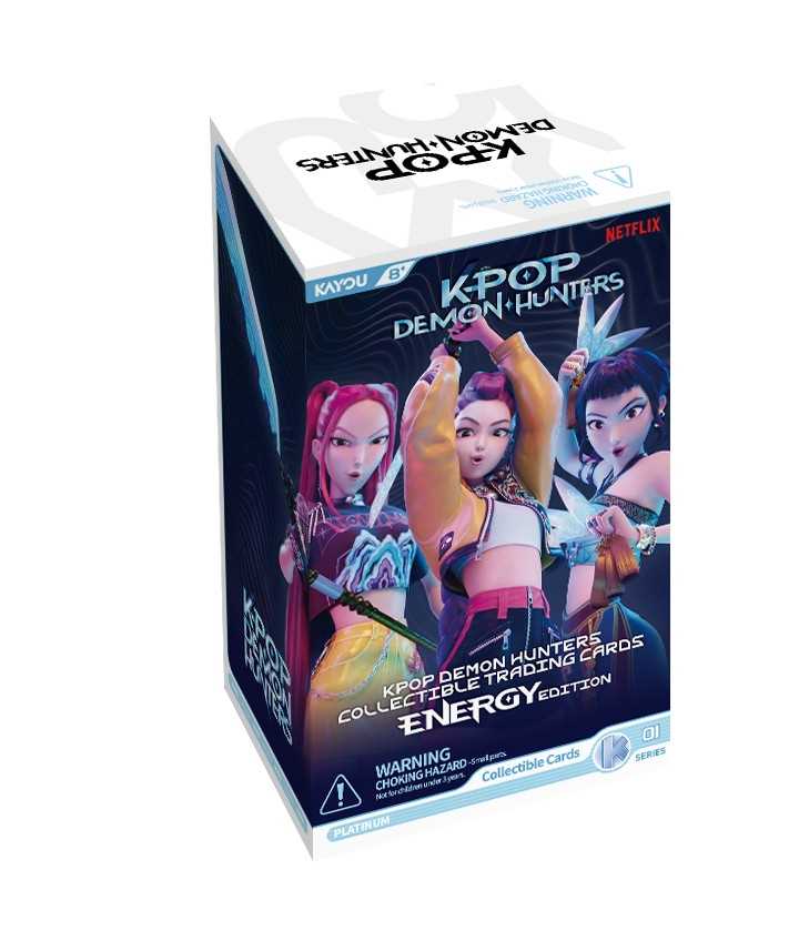 KPop Demon Hunters: Collectible Trading Cards - Energy Edition Foil Card Booster Box (12 boosters) - Series 1