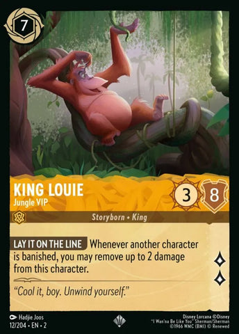 Disney Lorcana: Rise of the Floodborn - King Louie – Jungle VIP - 12/204