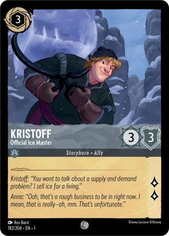 Disney Lorcana: First Chapter - Kristoff - Official Ice Master - 182/204 - Foil