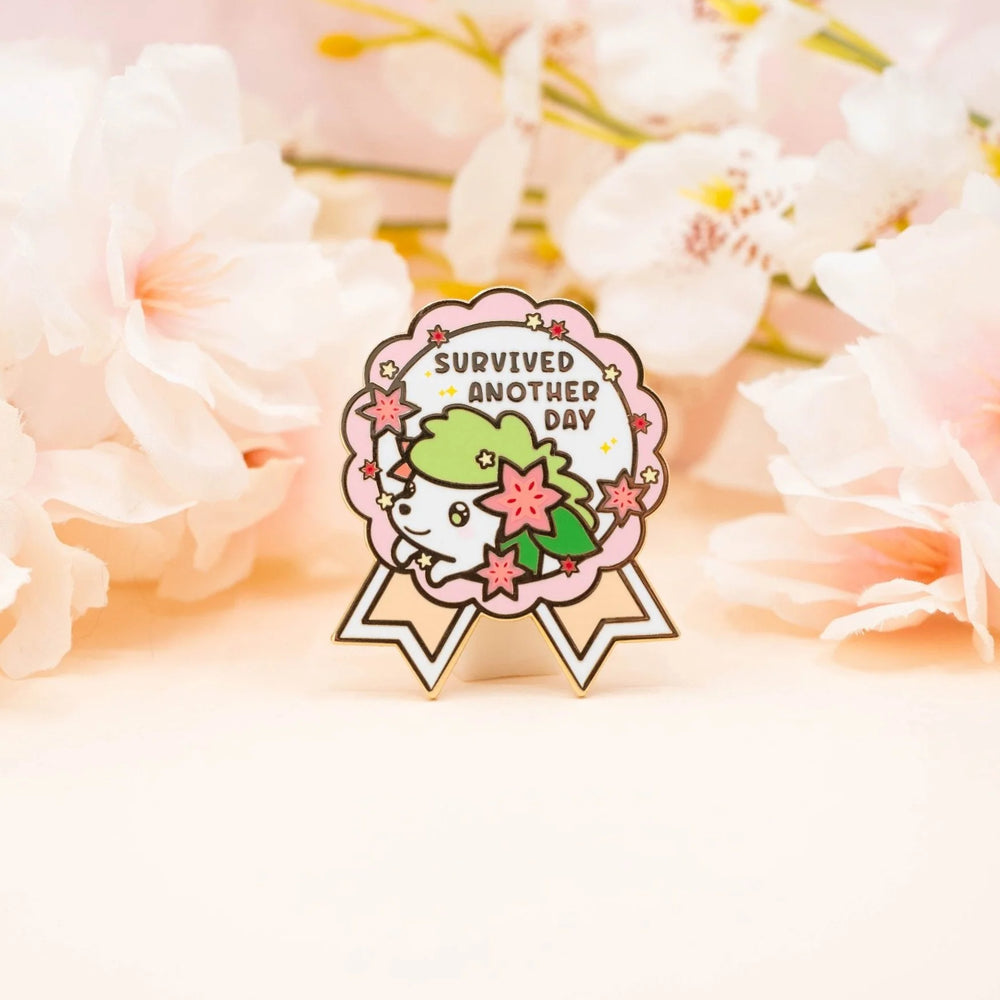 Shaymin - Survived Another Day - Pokemon Pin Badge by Poroful