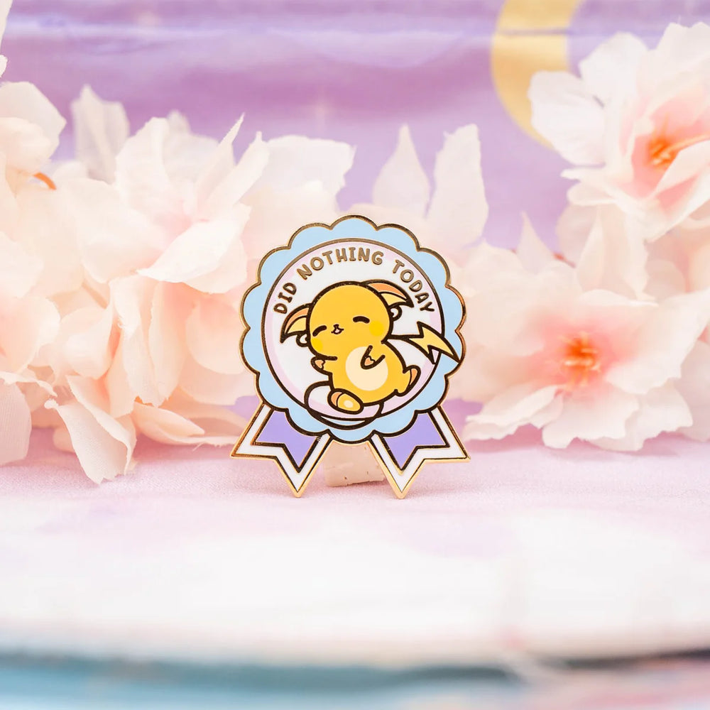 Raichu - Did Nothing Today - Pokemon Pin Badge by Poroful