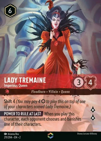 Disney Lorcana: Rise of the Floodborn - Lady Tremaine – Imperious Queen – Enchanted - 211/204