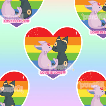Poroful Stickers - Vinyl 3" Sticker Pokemon - Love is love