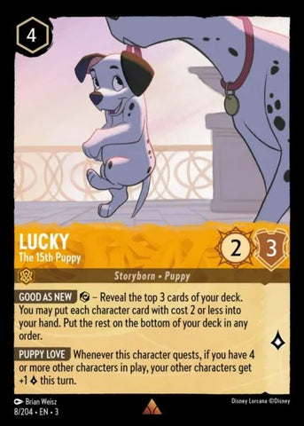 Disney Lorcana: Into The Inklands - Lucky – The 15th Puppy - 8/204