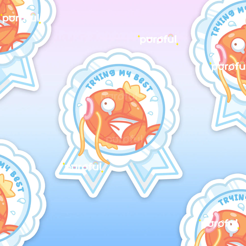 Poroful Stickers - Vinyl 3" Sticker Pokemon - Trying my best