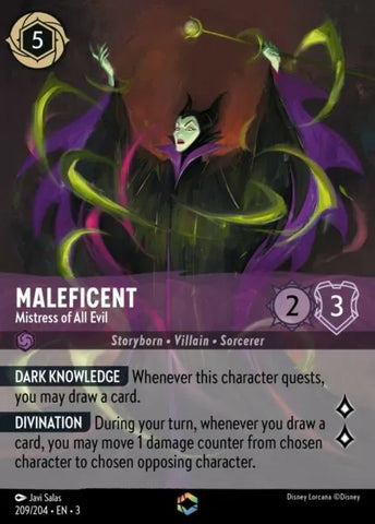 Disney Lorcana: Into The Inklands - Maleficent – Mistress of All Evil – Enchanted - 209/204