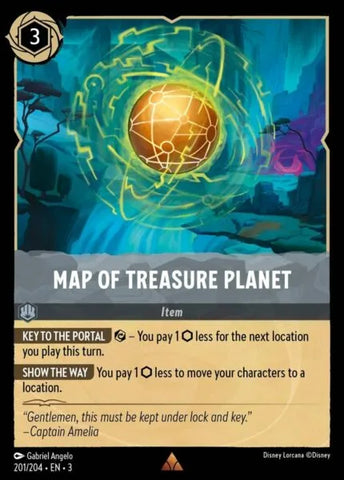 Disney Lorcana: Into The Inklands - Map of Treasure Planet - 201/204