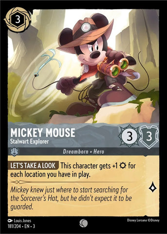 Disney Lorcana: Into The Inklands - Mickey Mouse – Stalwart Explorer - 181/204