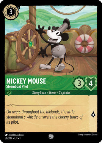 Disney Lorcana: First Chapter - Mickey Mouse: Steamboat Pilot - 89/204 - Foil