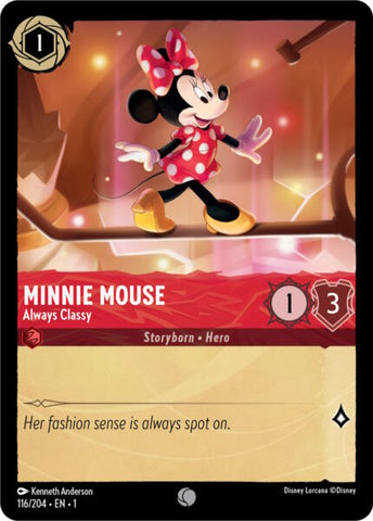 Disney Lorcana: First Chapter - Minnie Mouse: Always Classy - 116/204 - Foil