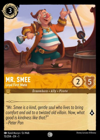 Disney Lorcana: First Chapter - Mr. Smee: Loyal First Mate - 15/204 - Foil