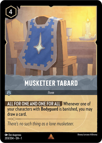 Disney Lorcana: First Chapter - Musketeer Tabard - 203/204 - Foil