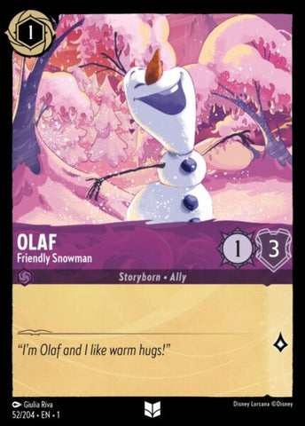Disney Lorcana: First Chapter - Olaf: Friendly Snowman - 52/204  Foil