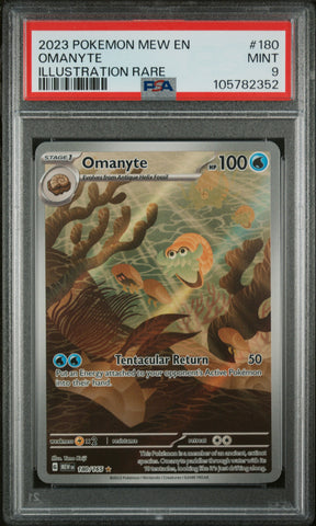 Omanyte - 180/165 -Pokemon 151 - PSA Graded Card 9 - #105782352