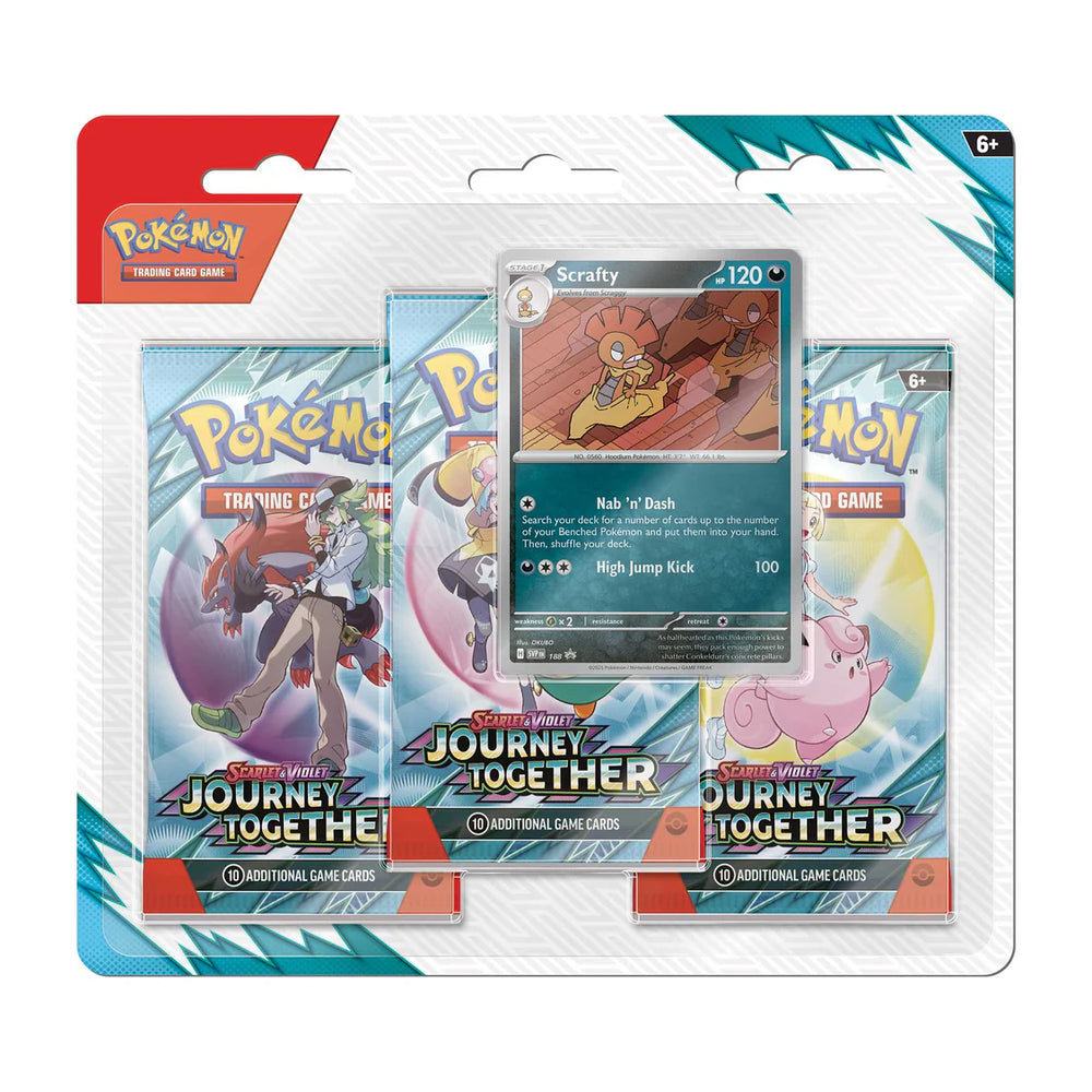 Pokémon TCG: Scarlet & Violet 9 – Journey Together - 3-Pack Blister - Scrafty