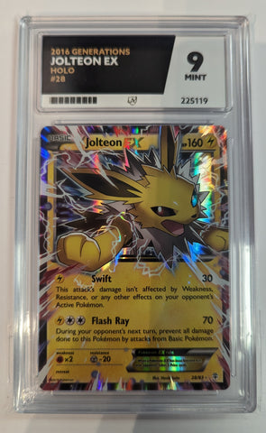 Jolteon EX - 28/83 - Generations- ACE Graded Card 9 - #225119