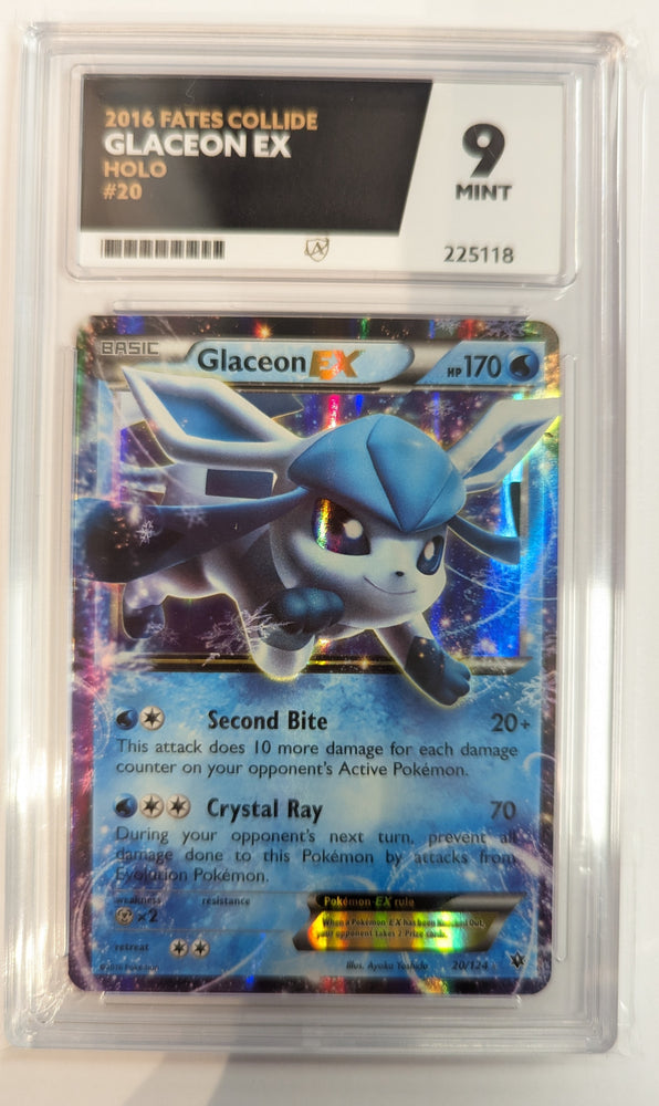 Glaceon EX - 20/124 - Fates Collide - ACE Graded Card 9 - #225118