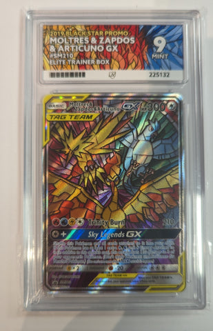 Moltres & Zapdos & Articuno GX - SM210 - Black Star Promo - ACE Graded Card 9 - #225132