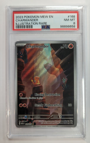 Charmander - 168/165 - Pokemon 151 - PSA Graded Card 8 - #98898658