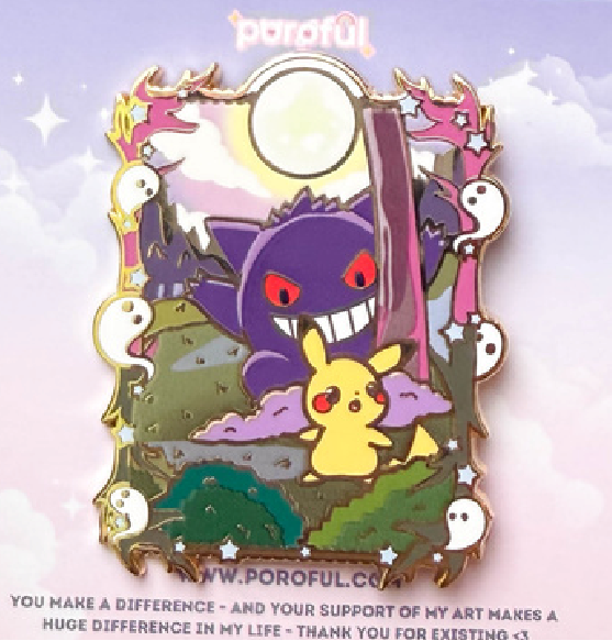 Gengar - Pika-Boo - Jumbo Pin by Poroful