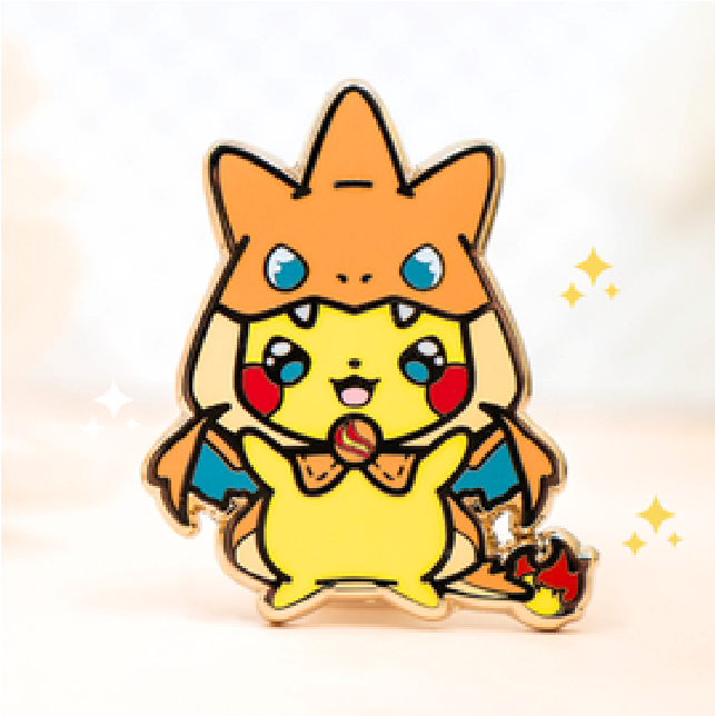 Poncho Pikachu - Mega Charizard Y - Pin by Poroful