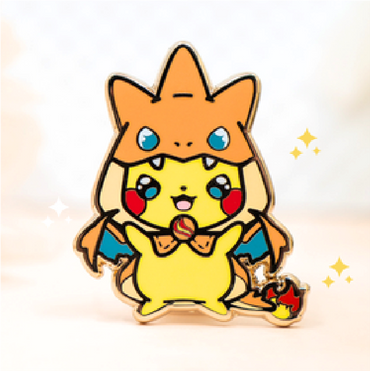 Poncho Pikachu - Mega Charizard Y - Pin by Poroful