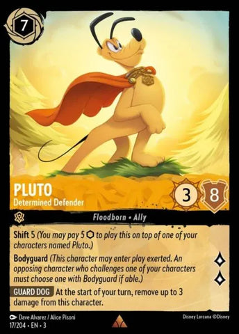 Disney Lorcana: Into The Inklands - Pluto – Determined Defender - 17/204