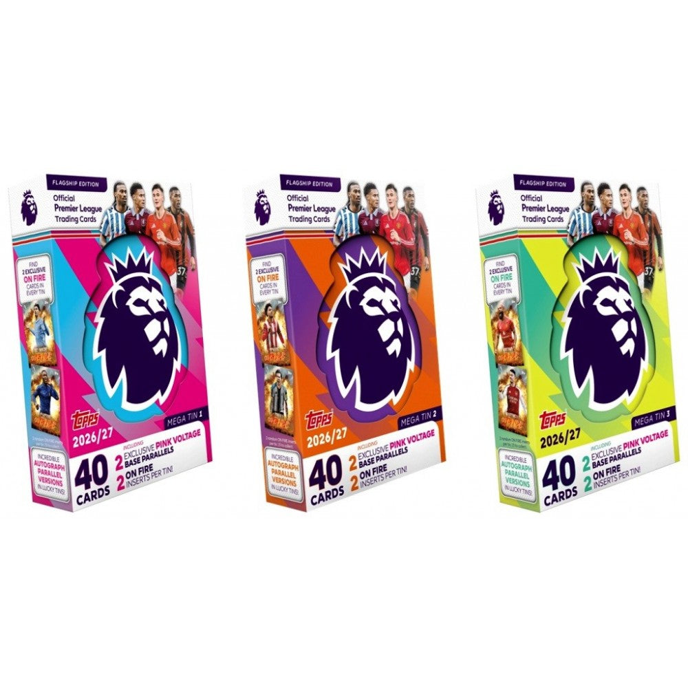 TOPPS Trading Cards - Premier League 2027 MEGA Tins