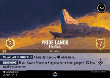 Disney Lorcana: Into The Inklands - Pride Lands – Pride Rock – Enchanted - 207/204