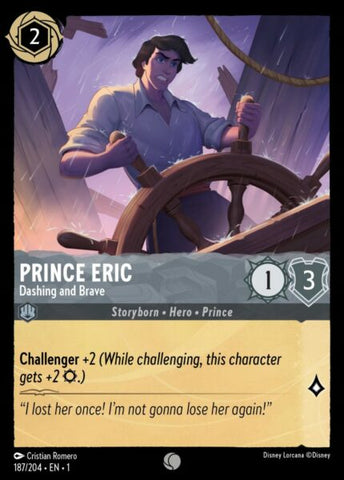 Disney Lorcana: First Chapter - Prince Eric: Dashing And Brave - 187/204 - Foil