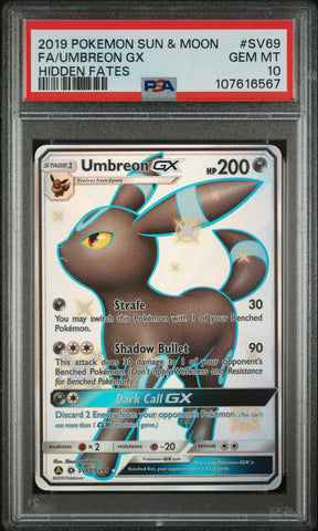 Umbreon GX - Hidden Fates - SV69/Sv94 - PSA Graded Card 10 - #107616567
