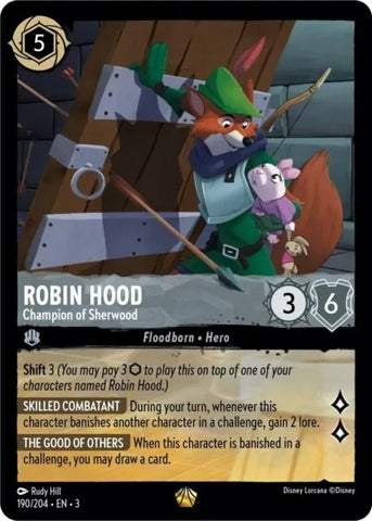 Disney Lorcana: Into The Inklands - Robin Hood – Champion of Sherwood - 190/204