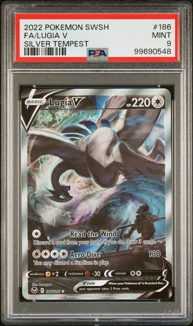 Lugia V (186/195) [Sword & Shield: Silver Tempest] - PSA Graded Card 9 - #99690548