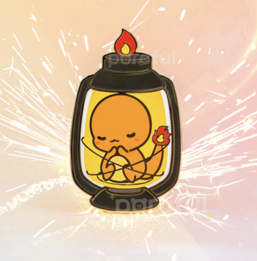 Charmander Lamp - Pokemon Pin Badge by Poroful