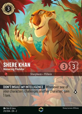 Disney Lorcana: Rise of the Floodborn - Shere Khan – Menacing Predator – Enchanted - 212/204