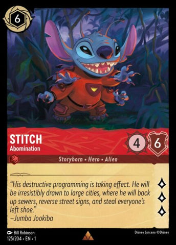 Disney Lorcana: First Chapter - Stitch: Abomination - 125/204 - Foil