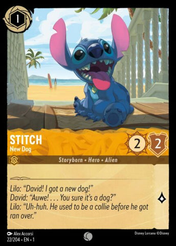 Disney Lorcana: First Chapter - Stitch: New Dog - 22/204 - Foil