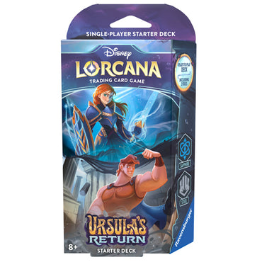 DISNEY LORCANA TRADING CARD GAME – URSULA'S RETURN – STARTER DECK – SAPPHIRE AND STEEL ** Releases 31/05/2024 **