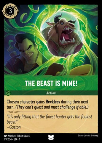 Disney Lorcana: First Chapter - The Beast Is Mine - 99/204 - Foil