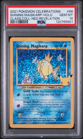 Shining Magikarp - 66/64 - Celebrations - PSA Graded Card 10 - #120765801