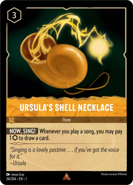 Disney Lorcana: Ursula's Shell Necklace - 34/204 Foil