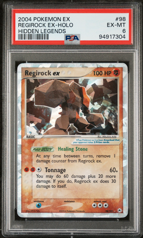 Regirock ex - 94/101 - Hidden Legends - PSA Graded Card 6 - #94917304