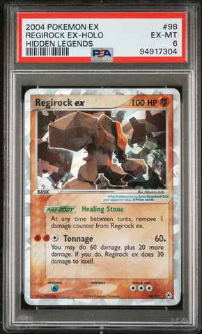 Regirock ex - 94/101 - Hidden Legends - PSA Graded Card 6 - #94917304