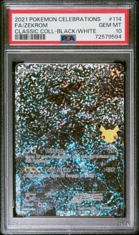 Zekrom - Celebrations - 114/114 - PSA Graded Card 10 - #72579594
