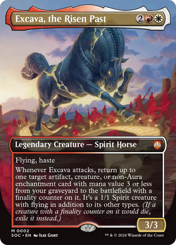 Excava, the Risen Past (Borderless) [Secrets of Strixhaven Commander]