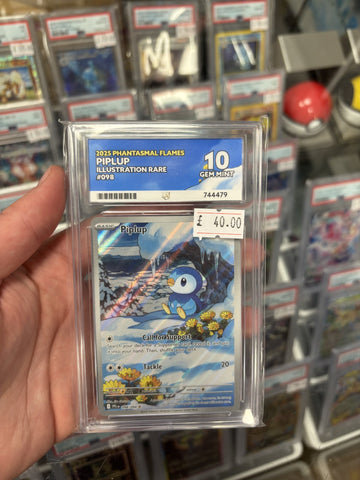 Piplup - 098/094 - Phantasmal Flames - ACE Graded Card 10 - #744479