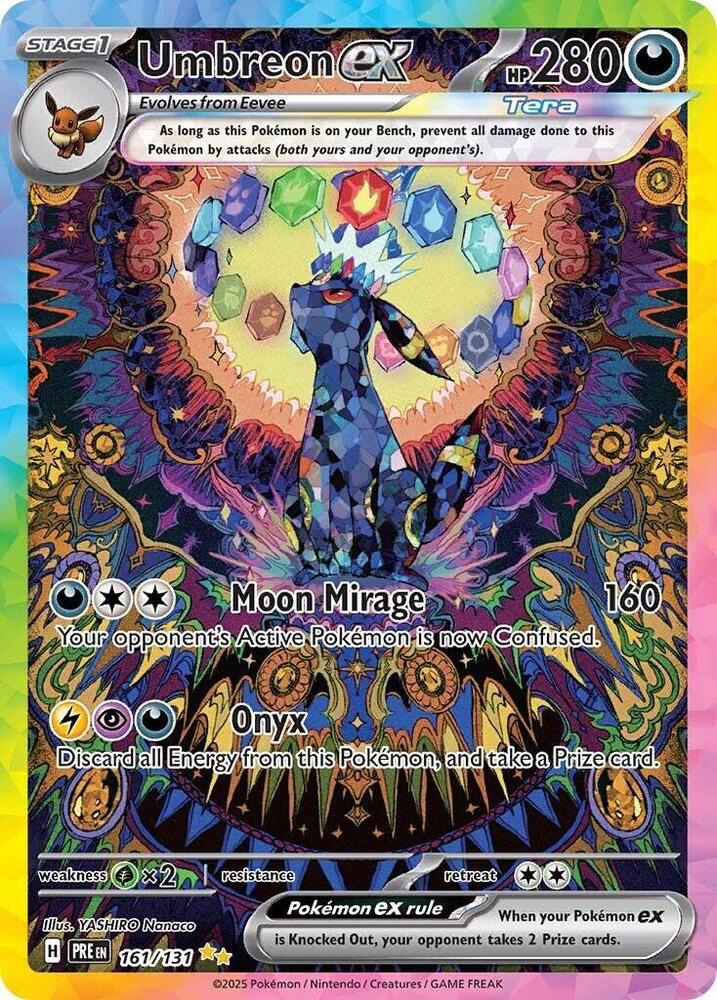 ポケモンカードゲーム Umbreon ex SIR [PRE EN 161/131] English Umbreon ex (161/131) [Scarlet & Violet: Prismatic Evolutions]