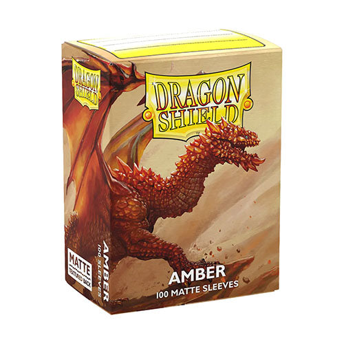 Dragon Shield - Dual Matte Standard Size Sleeves 100pk - Amber