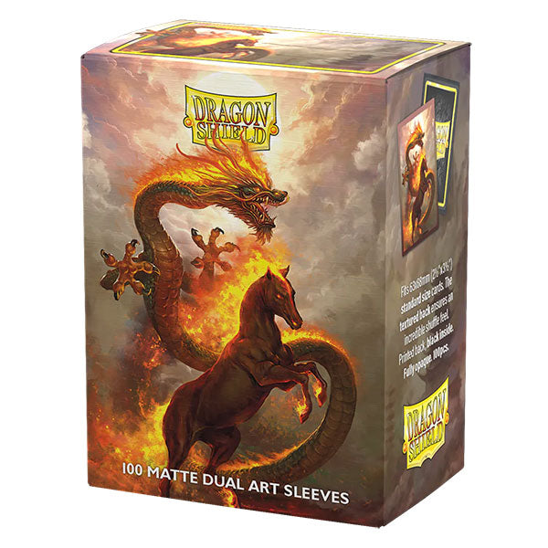 Dragon Shield - Matte Dual Standard Size Sleeves 100pk - Fire Horse 2026