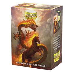 Dragon Shield - Matte Dual Standard Size Sleeves 100pk - Fire Horse 2026